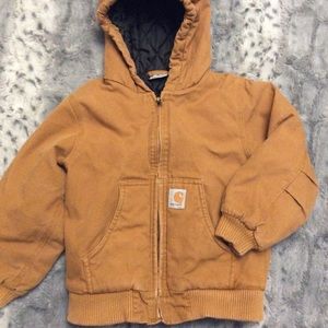 Boys/girls tan lined Carhartt coat!!